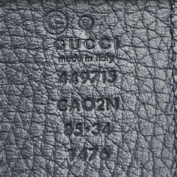 Gucci Belt 85 34 449715 Black Leather Men's GUCCI - Picture 8 of 9